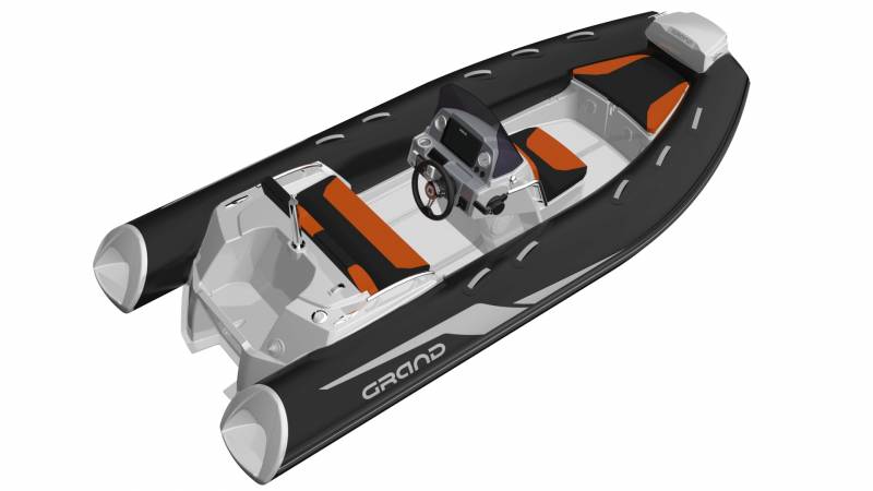 Semi rigide GRAND BOATS Golden Line G420 Hypalon ou PVC, équipé de moteur Honda